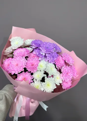 Кустовые хризантемы &laquo;Калейдоскоп&raquo; от интернет-магазина цветов в 