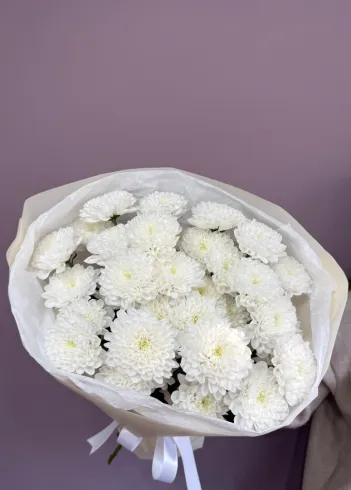 Букет из кустовых хризантем &laquo;Белоснежный Алтай&raquo; от интернет-магазина цветов в 