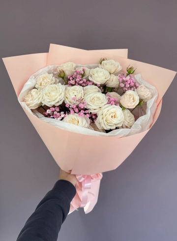 Кустовые розы Шелковые лепестки от интернет-магазина цветов в 