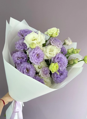 Букет эустомы &laquo;Лавандовый раф&raquo; от интернет-магазина цветов в 