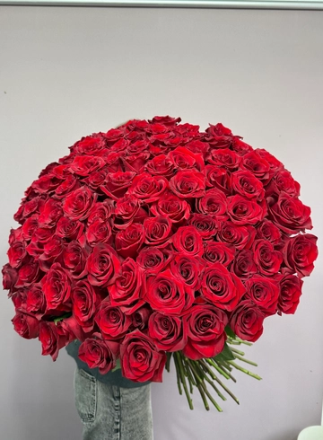 101 роза Эксплорер от интернет-магазина цветов в 