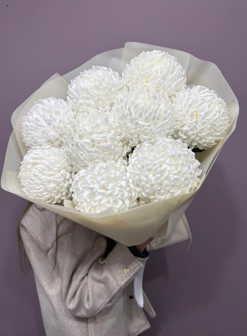 Букет хризантем «Мороженки» от интернет-магазина цветов в 