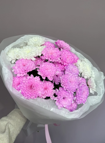 Букет из кустовых хризантем «Сладкая вата» от интернет-магазина цветов в 