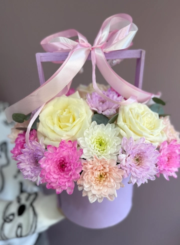 Композиция в ящичке &laquo;Нежная дымка&raquo; от интернет-магазина цветов в 