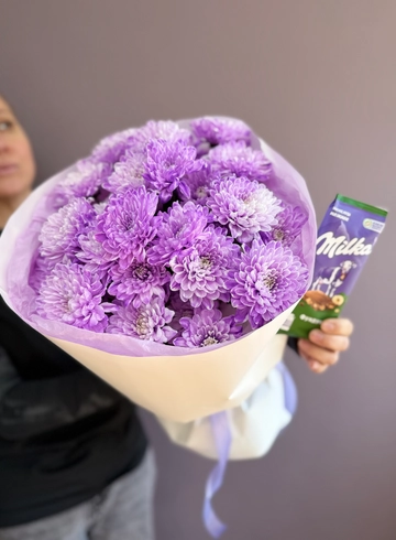 Комбо набор букет и шоколад &laquo;Милка&raquo; от интернет-магазина цветов в 