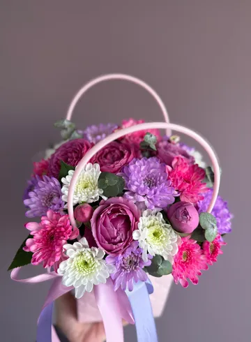 Композиция &laquo;Яркие оттенки&raquo; от интернет-магазина цветов в 